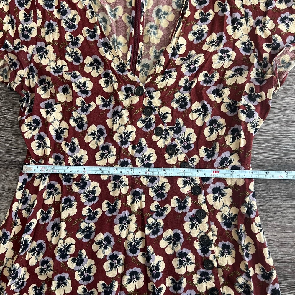 Madewell button wrap dress in viola floral - Picture 9 of 12